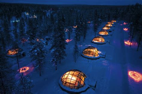 Glass Igloos with Magnificent Northern Lights Views in Finland - Snow ...