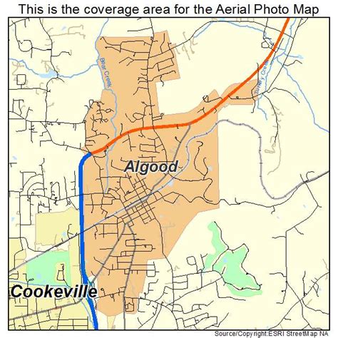 Aerial Photography Map of Algood, TN Tennessee