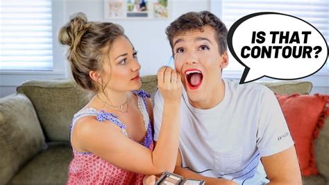 WIFE DOES HUSBANDS MAKEUP!! - YouTube