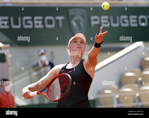 Paris, France, June 8, 2021 Elena Rybakina of Kazakhstan during day 10 of the French Open 2021 ...