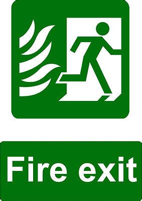 FIRE EXIT SIGN A4 SELF ADHESIVE LAMINATED | eBay