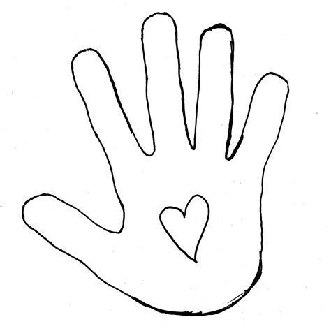 Printable Hand Template For Kids - ClipArt Best