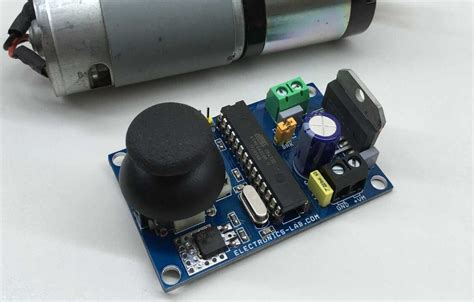 Brushed DC Motor Speed and Direction Controller Using Joystick - Electronics-Lab.com