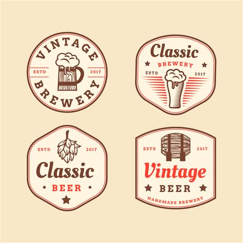 Free Vintage Classic Beer Brewery Logo template