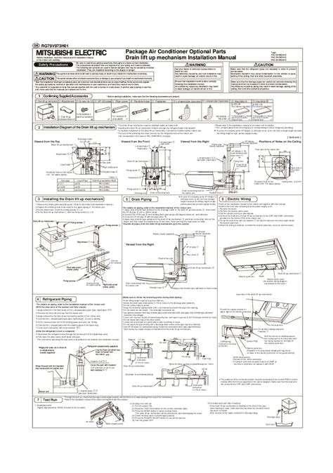 Mitsubishi RG79V973H01 Air Conditioner Installation Manual