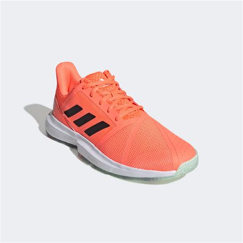 Adidas Mens CourtJam Bounce Tennis Shoes - Orange - Tennisnuts.com