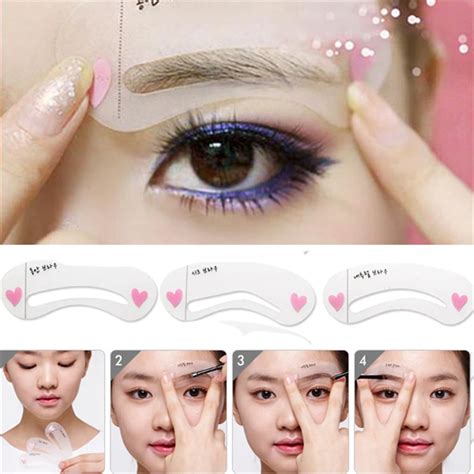 2 Set Eyebrow Shaping Tool Professional Eyebrow Stencil 3 Different ...