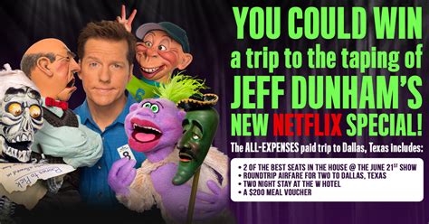 Jeff Dunham’s Netflix Special Taping Sweepstakes - Julie's Freebies