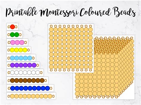 Montessori Beads Printable - Printable Word Searches