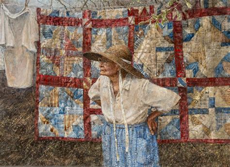 Donny Finley | Grandmother with Quilts | MutualArt