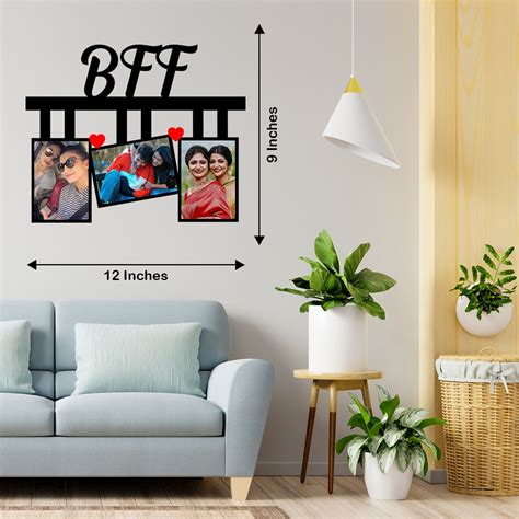 Personalized BFF 3 Photos Photo Frame - tidyprint.in