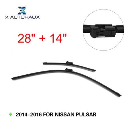 X AUTOHAUX 28" + 14" Exact Fit Front Windscreen Windshield Wiper Blades Covers For NISSAN PULSAR ...