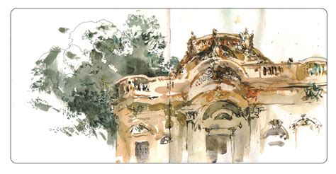 Urban Sketching Watercolor at PaintingValley.com | Explore collection ...