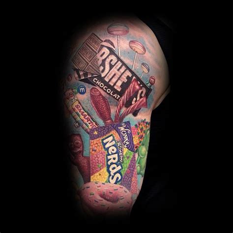 60 Candy Tattoo Ideas For Men - Sweet Designs