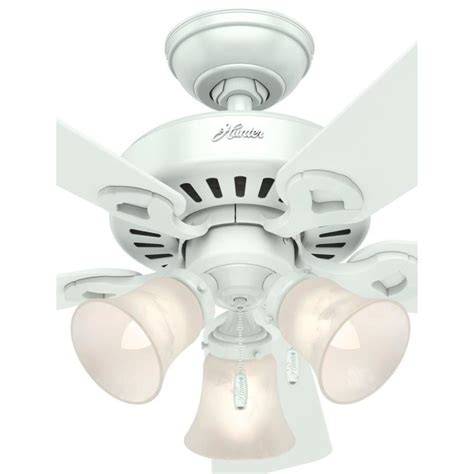 Hunter Ridgefield II 44-in White Indoor Ceiling Fan with Light Kit (5-Blade) at Lowes.com