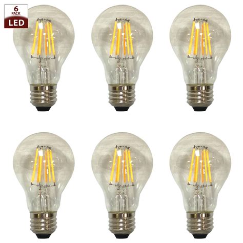 Light Bulbs 8W A60/A19 E26 60W Equivalent Frost Glass LED Light Bulb ...