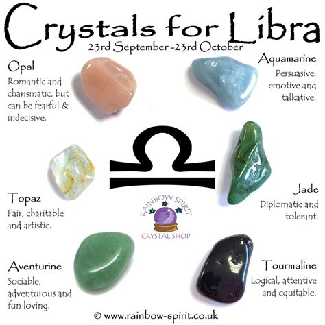 Libra Birthstones Crystal Set - Etsy