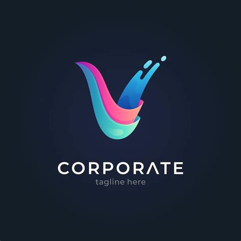 Premium Vector | Wave combination letter V logo