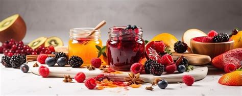 Premium AI Image | homemade fruit jam