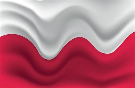 Premium Vector | Waving Poland Flag