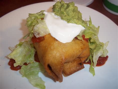 The Daily Smash: Beef Chimichangas with Red Spicy Sauce