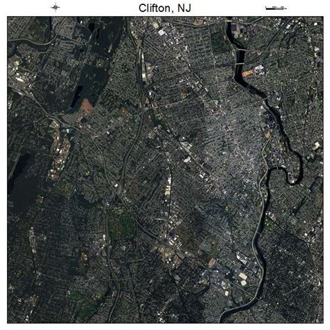 Aerial Photography Map of Clifton, NJ New Jersey