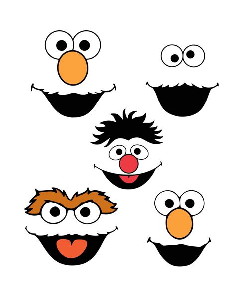 Sesame Street Printable Faces