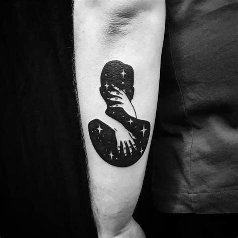 16 Unique and Cool Negative-Space Tattoo Ideas #CoolTattooIdeas | Space tattoo, Negative space ...