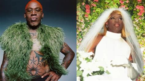 Self-marriage stunt: A flashback to Dennis Rodman's wedding dress ...