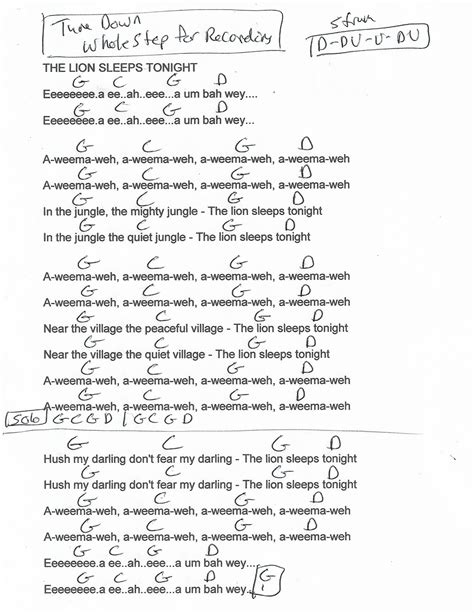 In The Jungle Guitar Chords | Go Guitar Sheet Music