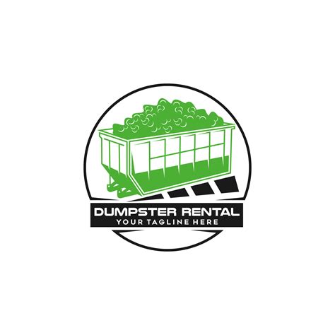 Dumpster design logo - vector illustration. Suitable for environmental, rental, garbage related ...