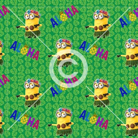 Aloha Minion Seamless Digital Paper 300dpi | Etsy