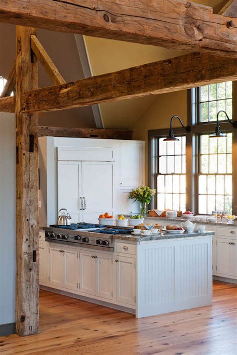 Rustic Wood Beam Kitchen - The Best Picture Of Beam