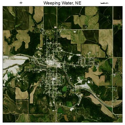 Aerial Photography Map of Weeping Water, NE Nebraska