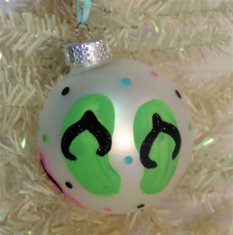 Personalized Flip Flop Christmas Tree Ornament Custom Hand | Etsy