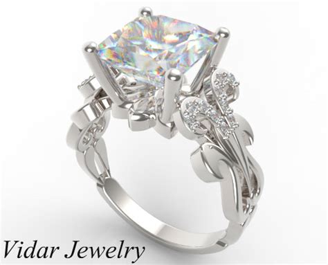 Vidar Jewelry – Unique Custom Engagement And Wedding Rings Princess Cut ...