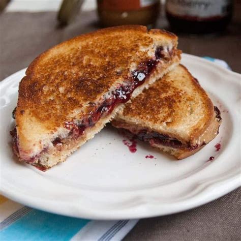 Grilled Peanut Butter and Jelly | Pb and j sandwiches, Peanut butter jelly sandwich, Peanut ...