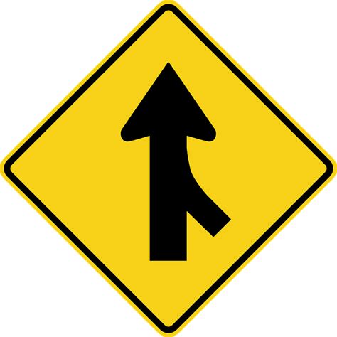 Merging Traffic Signs · Free vector graphic on Pixabay