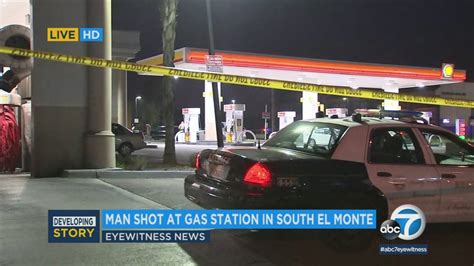 Man shot at South El Monte gas station; gunman sought - ABC7 Los Angeles