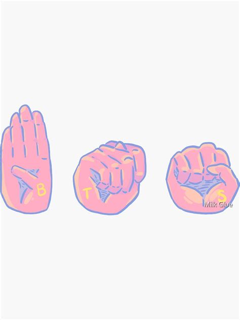 "BTS Sign Language" Sticker for Sale by tanyalai | Redbubble