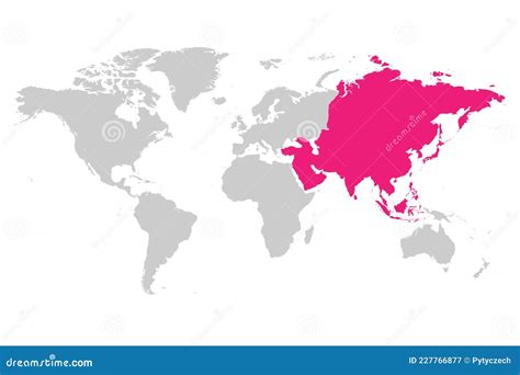 Asia Continent Map With Caution Sign. Travel Ban. Stock Illustration | CartoonDealer.com #221437015