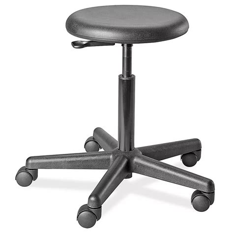 Backless Shop Stool - Polyurethane, 18-25 1/2" H-4831 - Uline