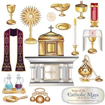 Catholic Mass Items Clip Art Set | Catholic mass, Catholic, Catholic altar