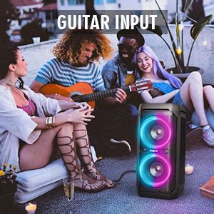 Amazon.com: W-KING Party Bluetooth Speakers 220W Peak, Portable Boombox ...