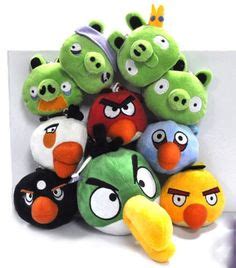 5 Angry Birds + 4 Pigs Plush Toy set + Green « Delay Gifts Angry Birds 4, Angry Birds Party ...