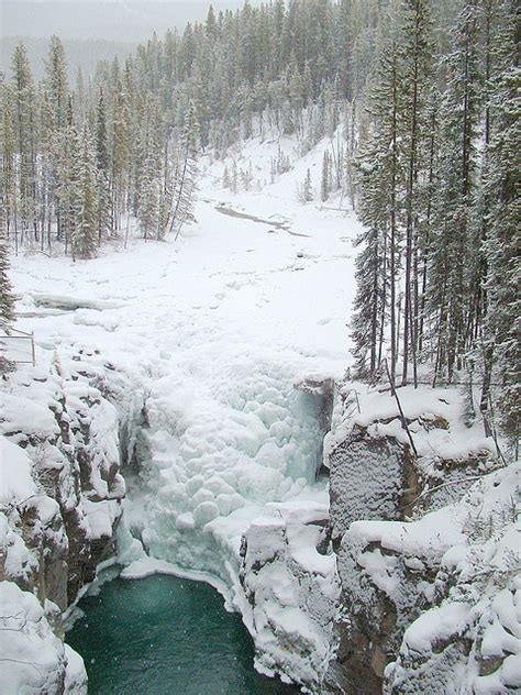 Sunwapta Falls | Winter scenery, Winter scenes, Winter photos