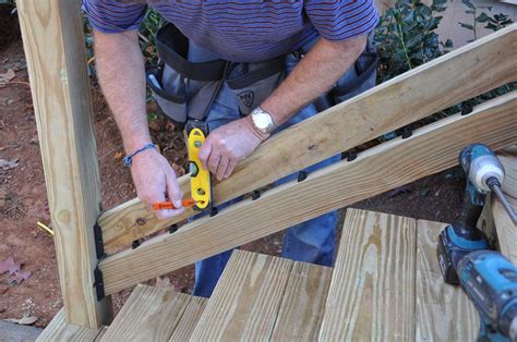 Step by step instructions for how to install deck stair railings. Learn ...