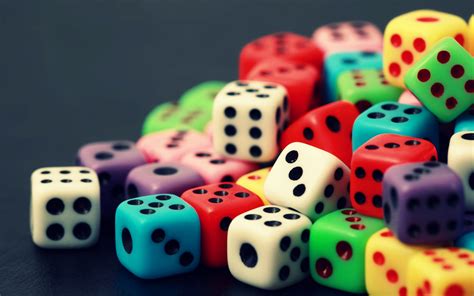 Colorful Dice Array HD Wallpaper