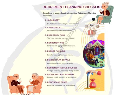 Retirement Planning Checklist, PDF Downloadable. Your Retirement Planning Guide, Playful. A Bit ...