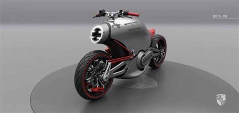 Porsche Motorcycle Concept Looks like a Futuristic Faired Ducati Diavel